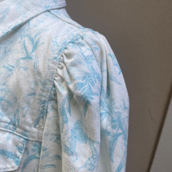 Elie Tahari Whimsical Print Jean Jacket Sz M - Picture 10 of 10